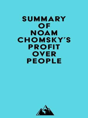 cover image of Summary of Noam Chomsky's Profit Over People